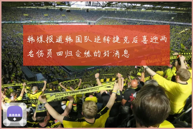 韩媒报道韩国队逆转捷克后喜迎两名伤员回归合练的好消息